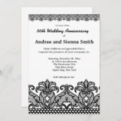 Lace Anniversary Einladung (Vorne/Hinten)