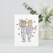 Lace Anniversary Postkarte (Stehend Vorderseite)