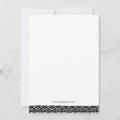 Lace aqua damask 16 . Geburtstag Party Einladung (Rückseite)