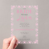 Lace Bridal Shower Romantic The Bride Wears Lace Acryleinladungen (Insitu (Handheld))