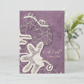 Lace Bride&Groom Wedite Einladung (Stehend Vorderseite)