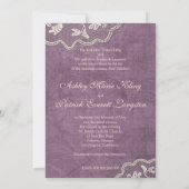 Lace Bride&Groom Wedite Einladung (Rückseite)