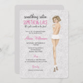 Lace Bride in Panties Lingerie Dusche Einladung (Vorne/Hinten)