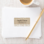 Lace Burlap Lace Rustic Elegante Address Labels Adressaufkleber (Insitu)