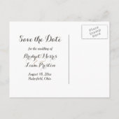 Lace Butterfells Save the Date Postcard Ankündigungspostkarte (Rückseite)