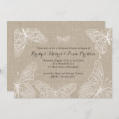 Lace Butterflies Probe Abendessen Einladung (Vorne/Hinten)
