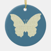Lace Butterfly Round Ornament (Vorne)