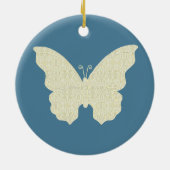 Lace Butterfly Round Ornament (Hinten)