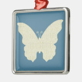 Lace Butterfly Square Ornament Aus Metall (Links)
