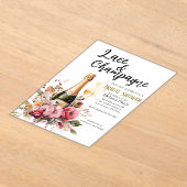 Lace & Champagne Bridal Shower Invitation Acryleinladungen (Ablage )