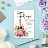 Lace & Champagne Bridal Shower Invitation Acryleinladungen (In Situ (Hochzeit))
