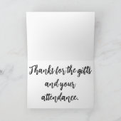 Lace & Champagne Thank You Card Dankeskarte (Innenseite)