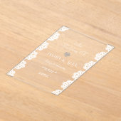 Lace Chic White Wedding Einladung (Ablage )