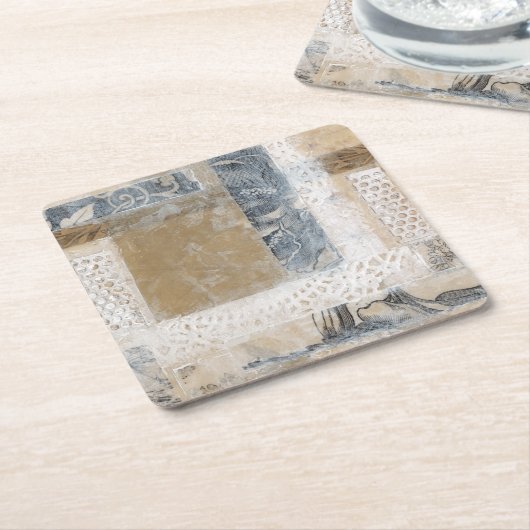 Lace Collage II Rechteckiger Pappuntersetzer (angewinkelt)