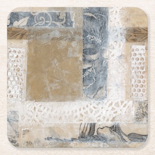 Lace Collage II Rechteckiger Pappuntersetzer (Vorderseite)