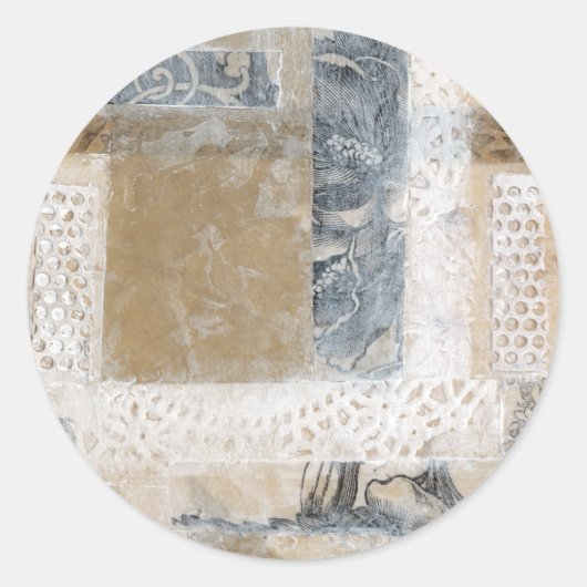 Lace Collage II Runder Aufkleber (Vorderseite)