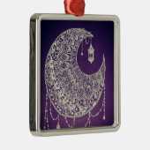 Lace Crescent Moon Ornament Aus Metall (Rechts)