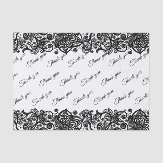 Lace custom Danke für Hochzeitsgewebpapier Seidenpapier (Vorderseite)
