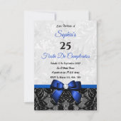 Lace & Damask Geburtstag Einladung (Vorderseite)