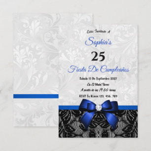Lace & Damask Geburtstag Einladung