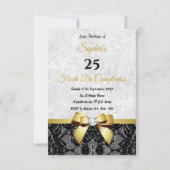 Lace & Damask Geburtstag Einladung (Vorderseite)