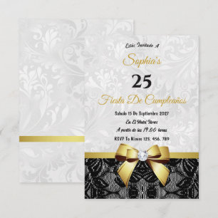 Lace & Damask Geburtstag Einladung