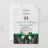 Lace & Damask Geburtstag Einladung (Vorderseite)