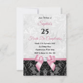 Lace & Damask Geburtstag Einladung (Vorderseite)