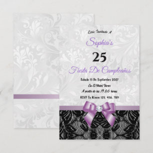 Lace & Damask Geburtstag Einladung