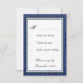 Lace & Denim Country Western Hochzeit RSVP Cards (Rückseite)