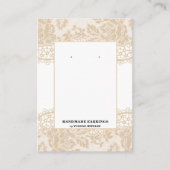 Lace Earring Jewelry Holding Card Visitenkarte (Vorderseite)