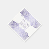 Lace Elegant Lavender Lila Wedding Serviette (Ecke)