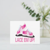 Lace Em Up Postkarte (Stehend Vorderseite)