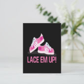 Lace Em Up Postkarte (Stehend Vorderseite)