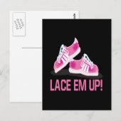 Lace Em Up Postkarte (Vorne/Hinten)