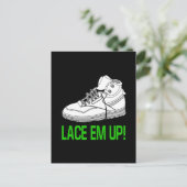 Lace Em Up Postkarte (Stehend Vorderseite)
