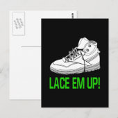 Lace Em Up Postkarte (Vorne/Hinten)