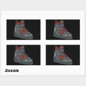 Lace Em Up Rechteckiger Aufkleber (Blatt)