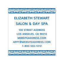 Lace Filigree Salon Business Self-Inking Briefmark