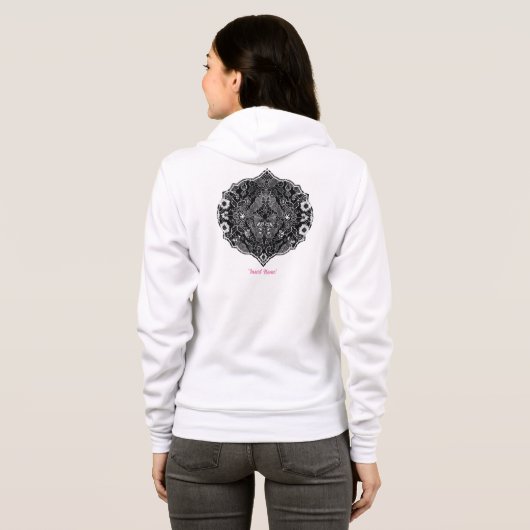 Lace Floral Harmony Hoodie (Schwarz voll)