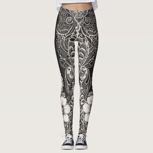 Lace Floral Harmony Leggings (Vorderseite)