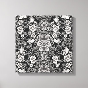 Lace Floral Harmony Leinwanddruck