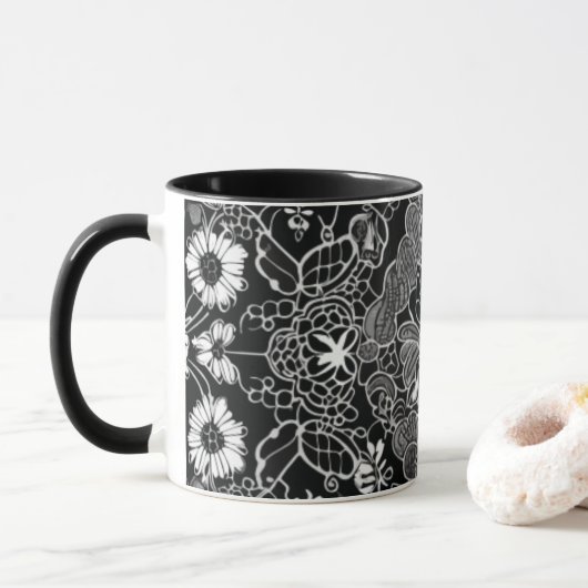Lace Floral Harmony Tasse (Mit Donut)