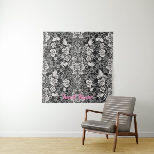 Lace Floral Harmony Wandteppich (Beispiel (Horizontal))