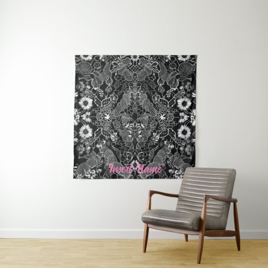 Lace Floral Harmony Wandteppich (Beispiel (Horizontal))
