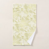 Lace Floral Textured Golden Beige Badhandtuch Set (Handtuch)