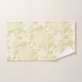 Lace Floral Textured Golden Beige Badhandtuch Set (Handtuch)