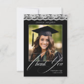Lace Foto Abschluss Flat Dankeschön Karte (Vorderseite)