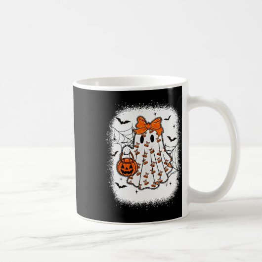 Lace Ghost Coquette Bow Pumpkin Cherry Girly Niedl Kaffeetasse (Rechts)