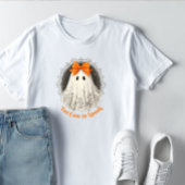 Lace Ghost in Orange Bow Ornate Frame Design Baby T-shirt